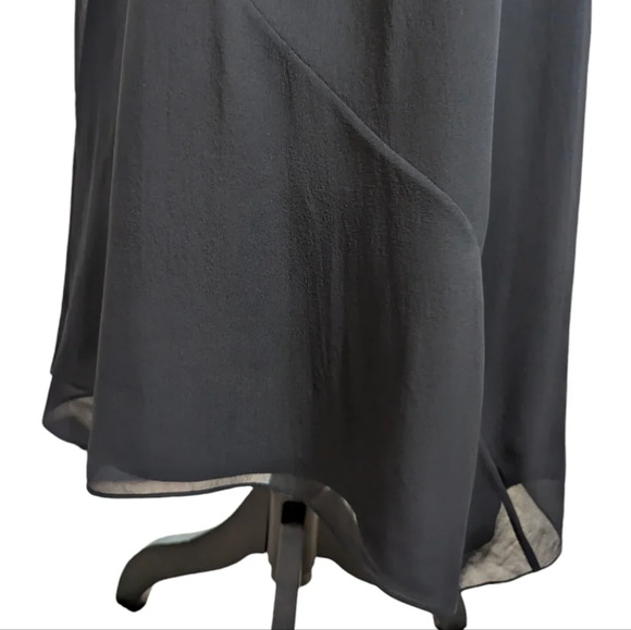 Eileen Fisher 100% Silk Asymmetrical Hem Minimalist Midi Dress in Petite PP - Picture 9 of 16